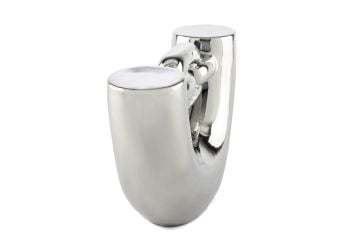 Gümüş Zincirli Seramik Obje 29x8x18cm