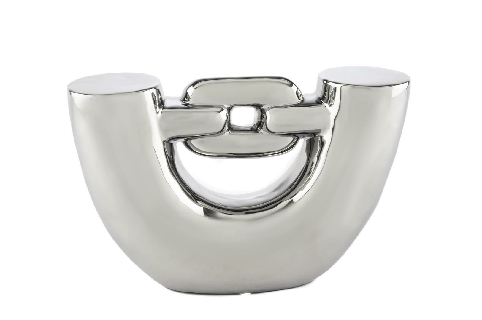 Gümüş Zincirli Seramik Obje 29x8x18cm