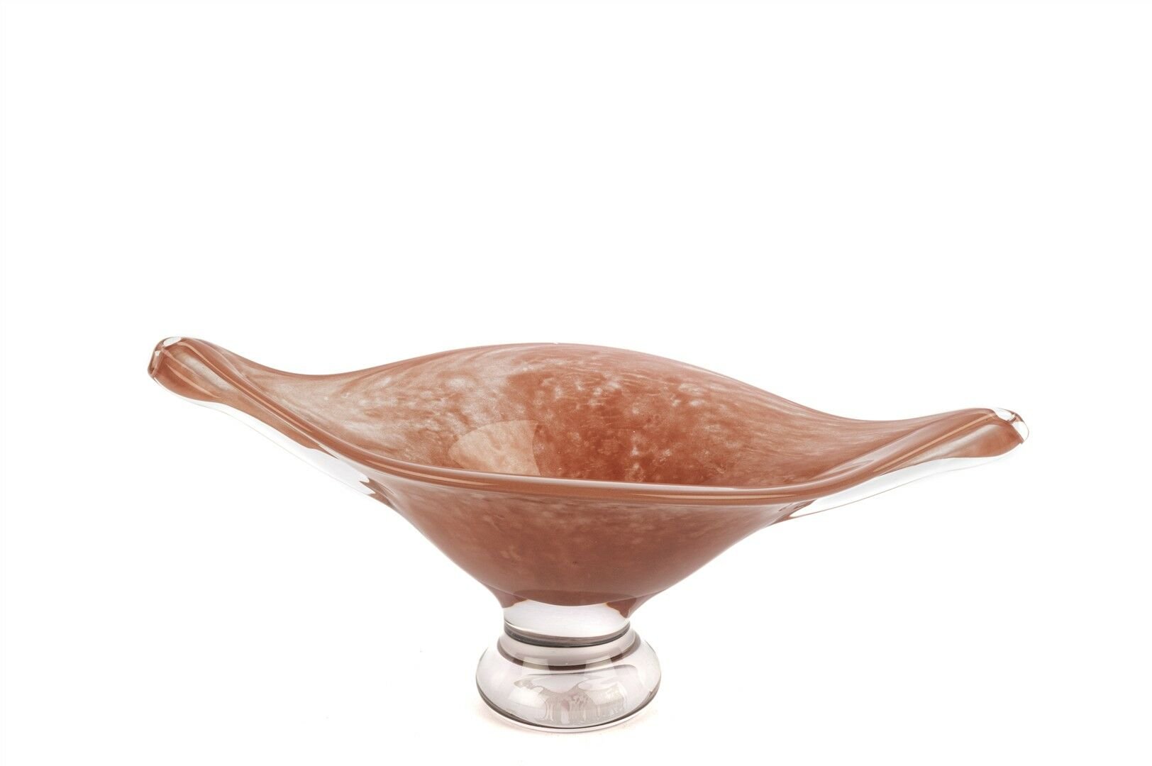 Gül Kurusu Ayaklı Cam Dek. Kase 40x20x15cm