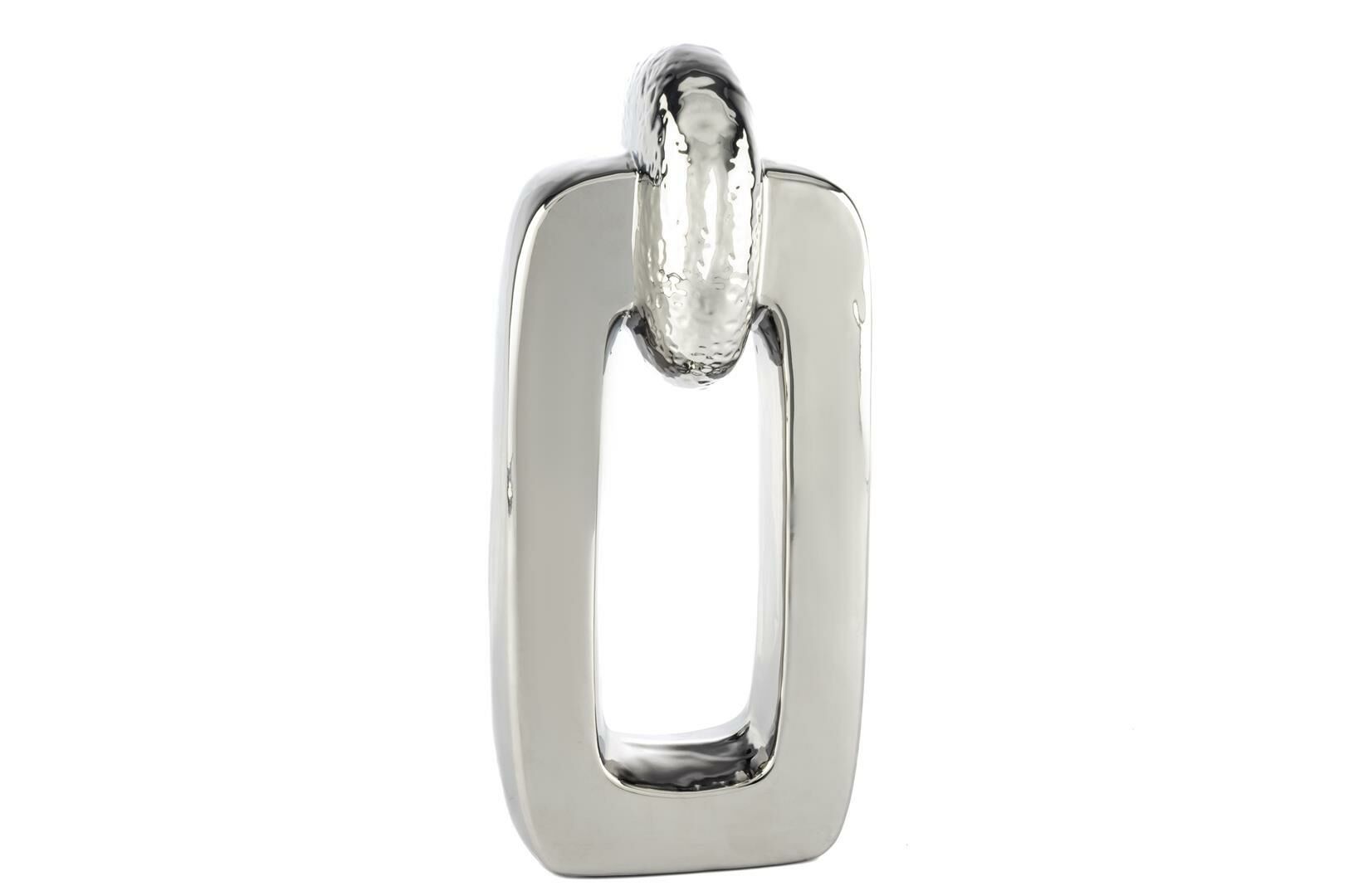 Gümüş Uzun Seramik Obje 16x6x36cm