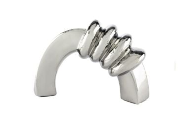 Gümüş Halkalı Seramik Obje 32x10x21cm