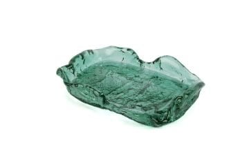 Turkuaz Cam Dek Tabak 22x15x5cm