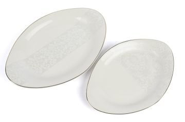 Pearl Mist 2li Oval Tabak 31cm 28cm