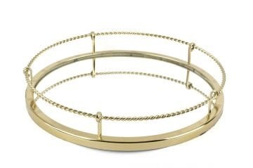 Gold Burma Aynalı Tepsi 36x6cm