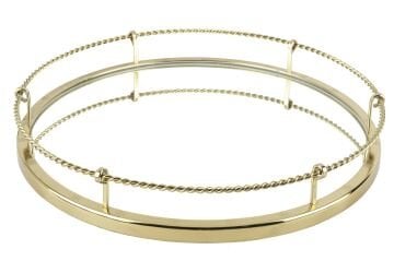 Gold Burma Aynalı Tepsi 40x6cm
