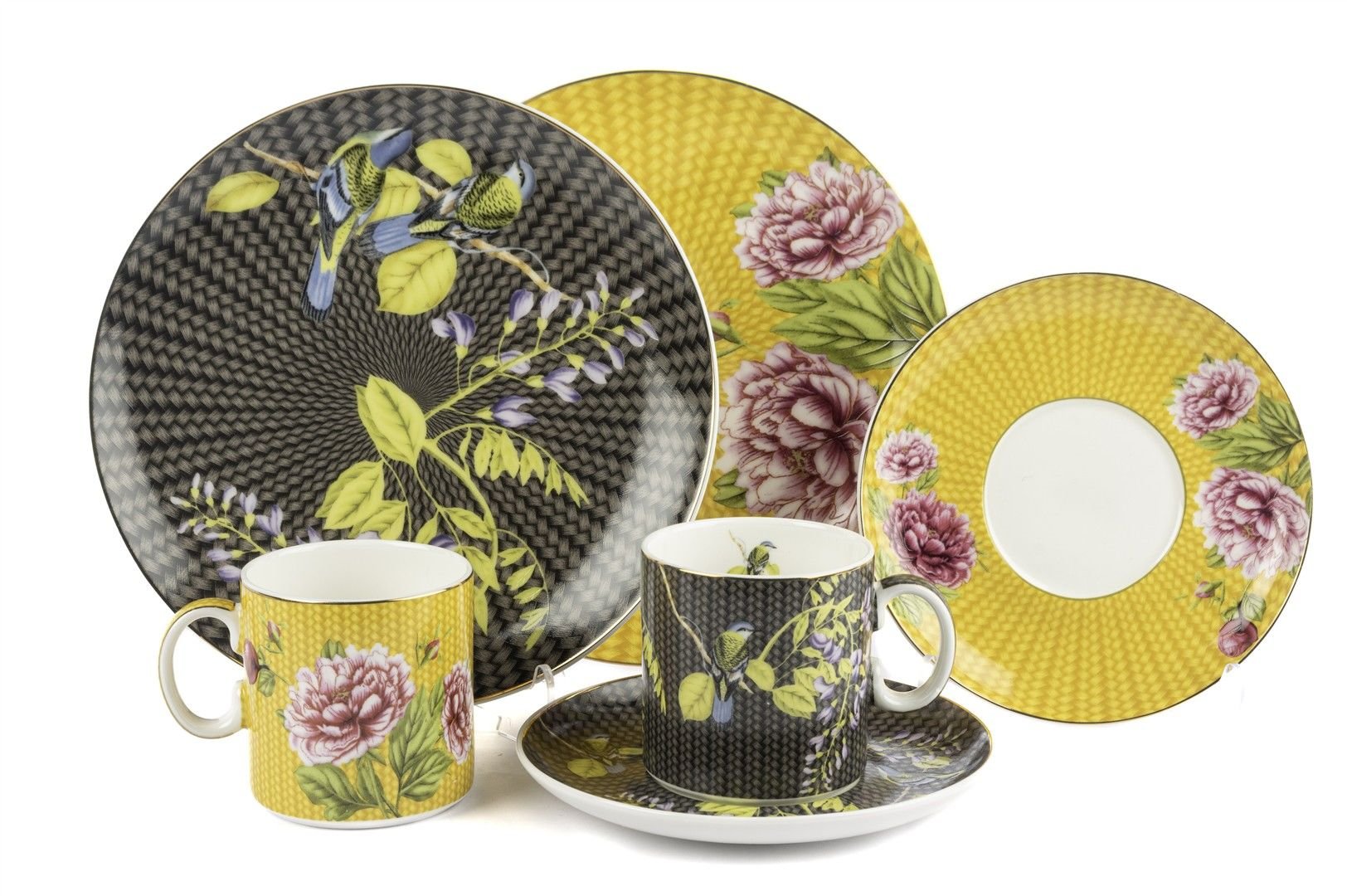 Karen 2li Pasta Tabaklı Çay Fincan Seti 6 Parça 180cc