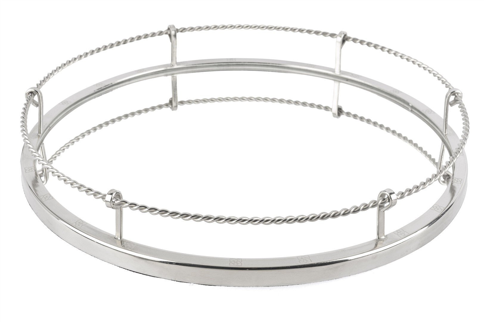 Gümüş Burma Aynalı Tepsi 40x6cm