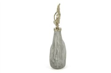 Gri Mermer Desenli Gold Kapaklı Küp 51x20cm