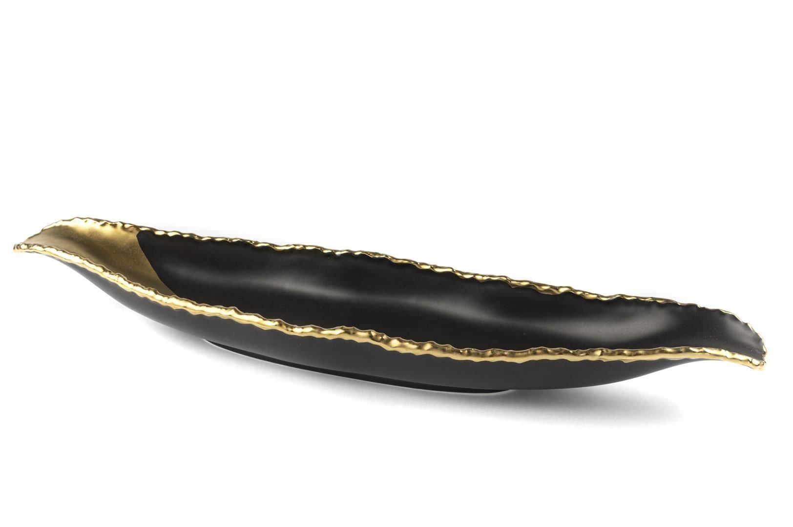 Porselen Siyah Gold Uzun Servis 50x11x5cm