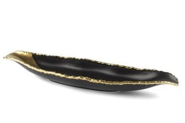 Porselen Siyah Gold Uzun Servis 50x11x5cm