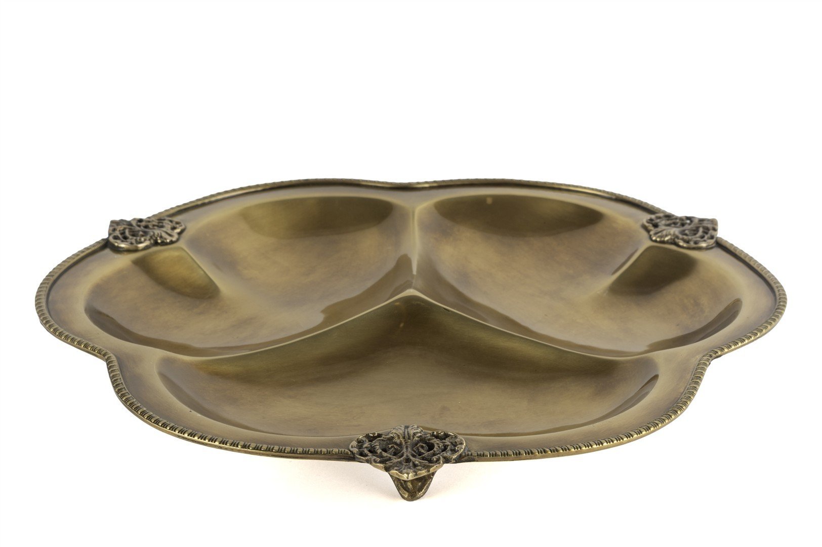 Bakır Antik 3 Bölmeli Sunumluk 31x6cm