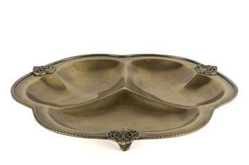Bakır Antik 3 Bölmeli Sunumluk 31x6cm
