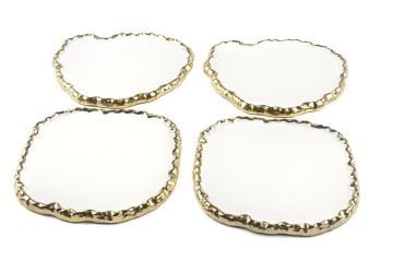 Porselen 4lü Beyaz Servis 14x13cm