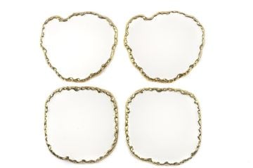 Porselen 4lü Beyaz Servis 14x13cm