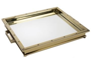 Gold Kare Servis Tepsisi 45x40cm