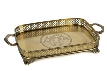 Horse Bakır Antik Ayaklı 37x20 Tepsi