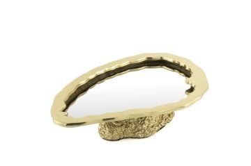 Gold Bordürlü Ayaklı Sunumluk 32x21x9cm