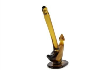 Amber Kahve Cam Çapa Dek Obje 21x40cm