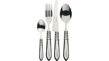 BUGATTİ Melodie Parlak Gri 75 Parça Çatal Kaşık Bıçak Seti