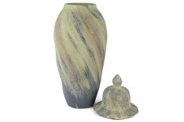 Yeşil Gri Seramik Küp 56cm