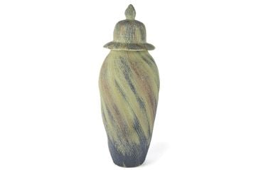 Yeşil Gri Seramik Küp 56cm