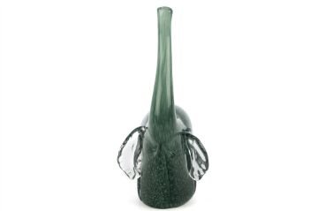 Yeşil Fil Cam Dek Obje 16x26cm