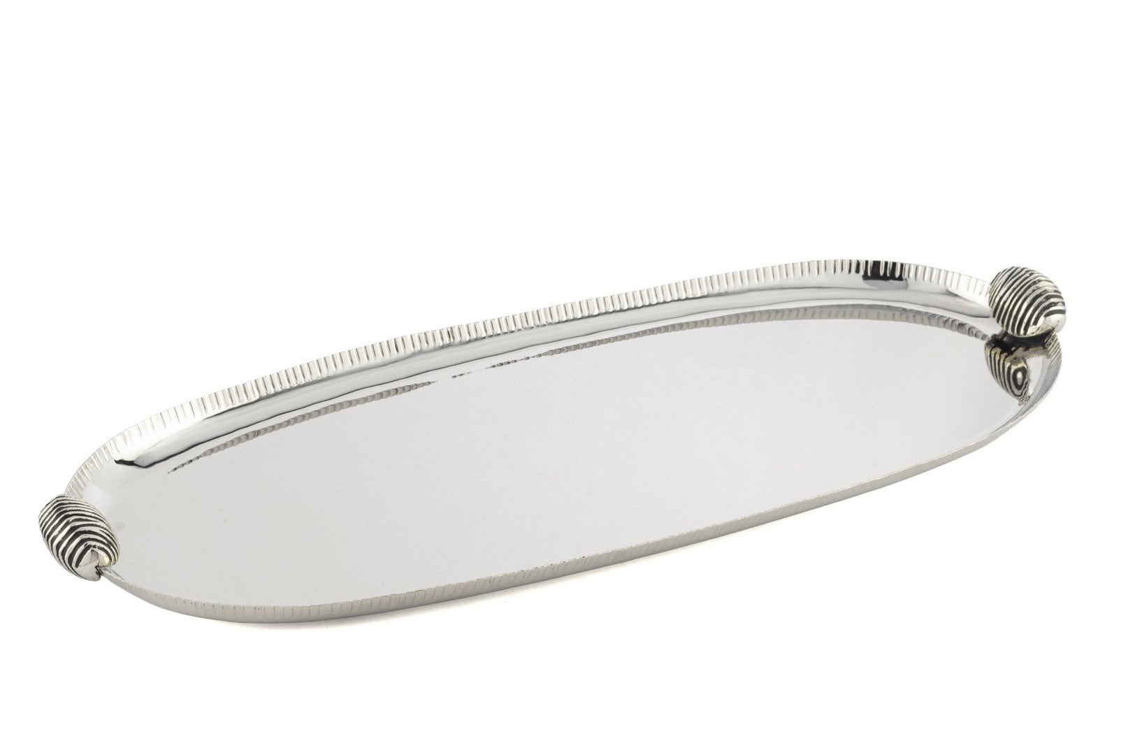 Gümüş Oval Tepsi 46x19x4cm