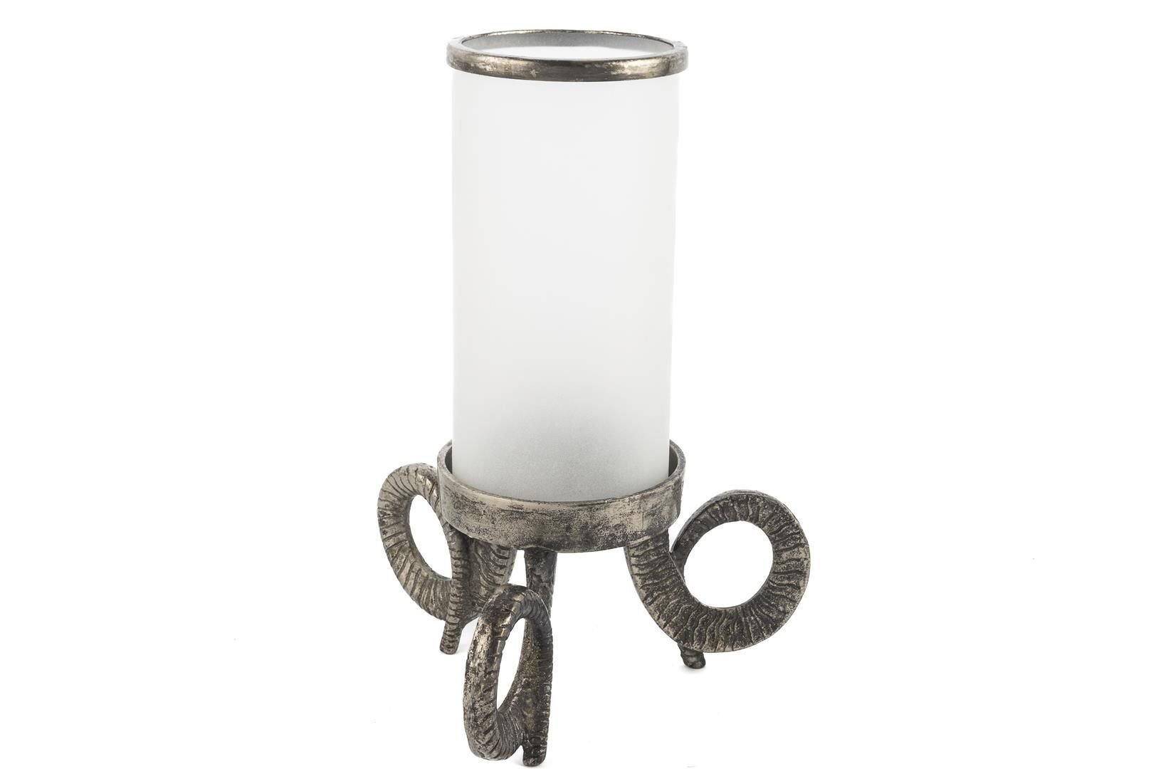 Gümüş Cam Mumluk 23x23x37cm