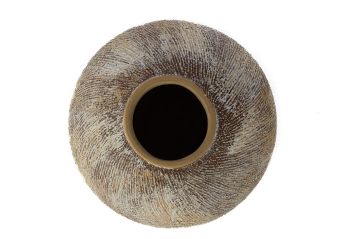 Pembe Yuvarlak Seramik Vazo 22x22cm