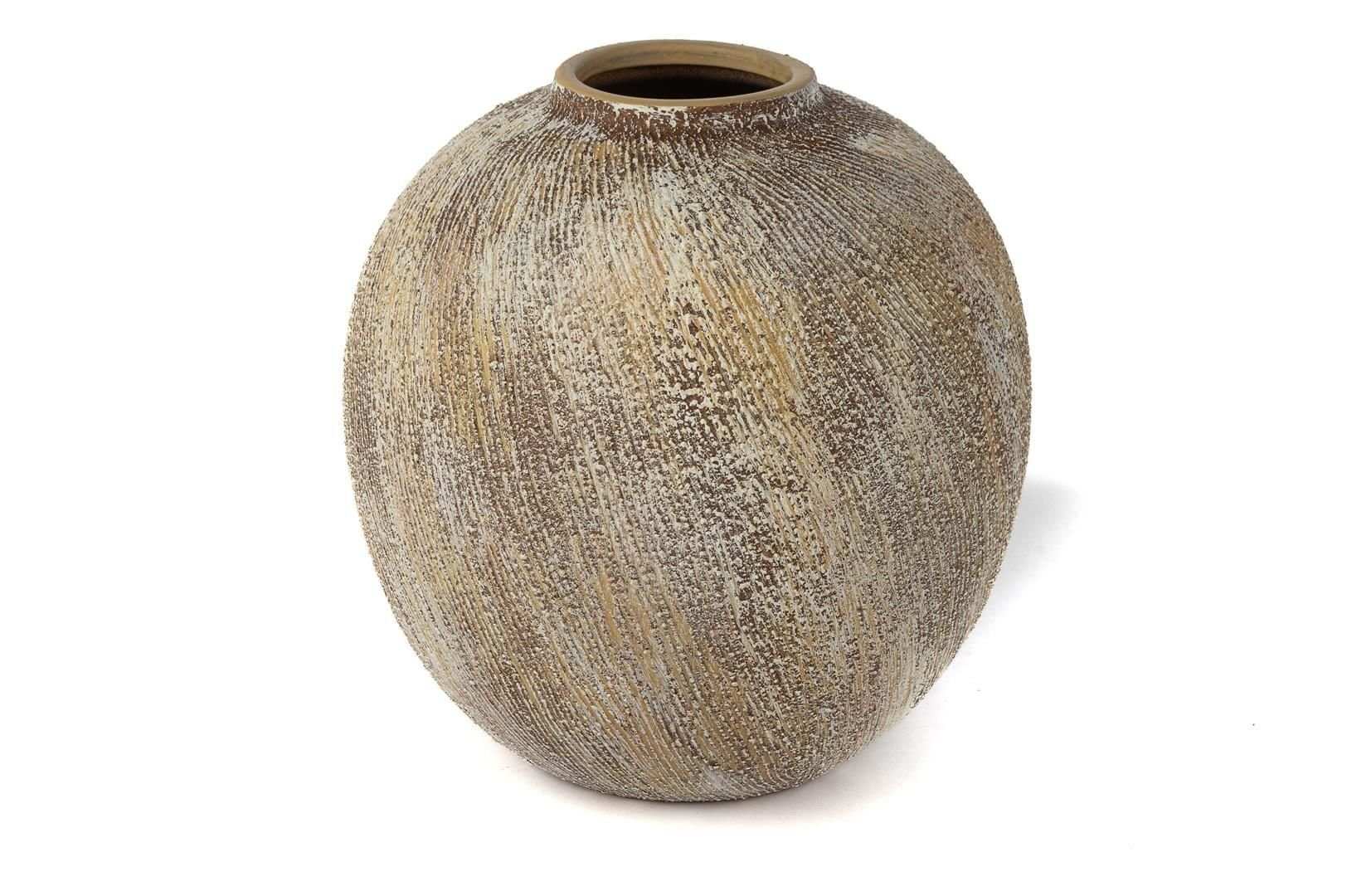 Pembe Yuvarlak Seramik Vazo 22x22cm