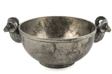 Gümüş Metal Dekor Kase 43x31x18cm