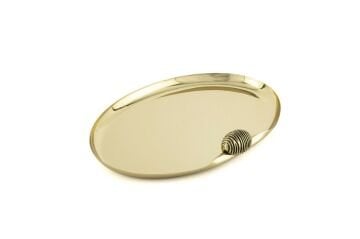 Gold Oval Tepsi 28x19x4cm