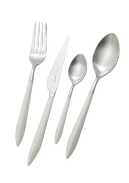 BUGATTİ Ares Mat Fildişi 24 Parça Çatal Kaşık Bıçak Seti