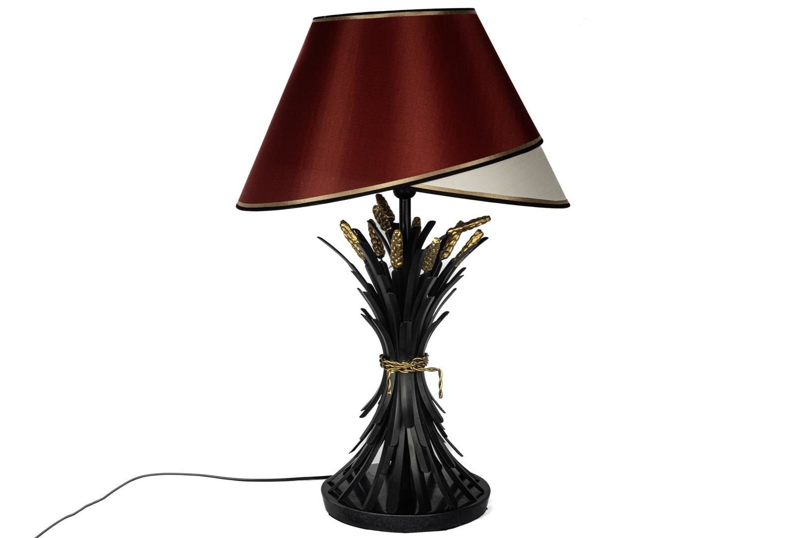 Başak Siyah Gold Abajur 55x55x83cm