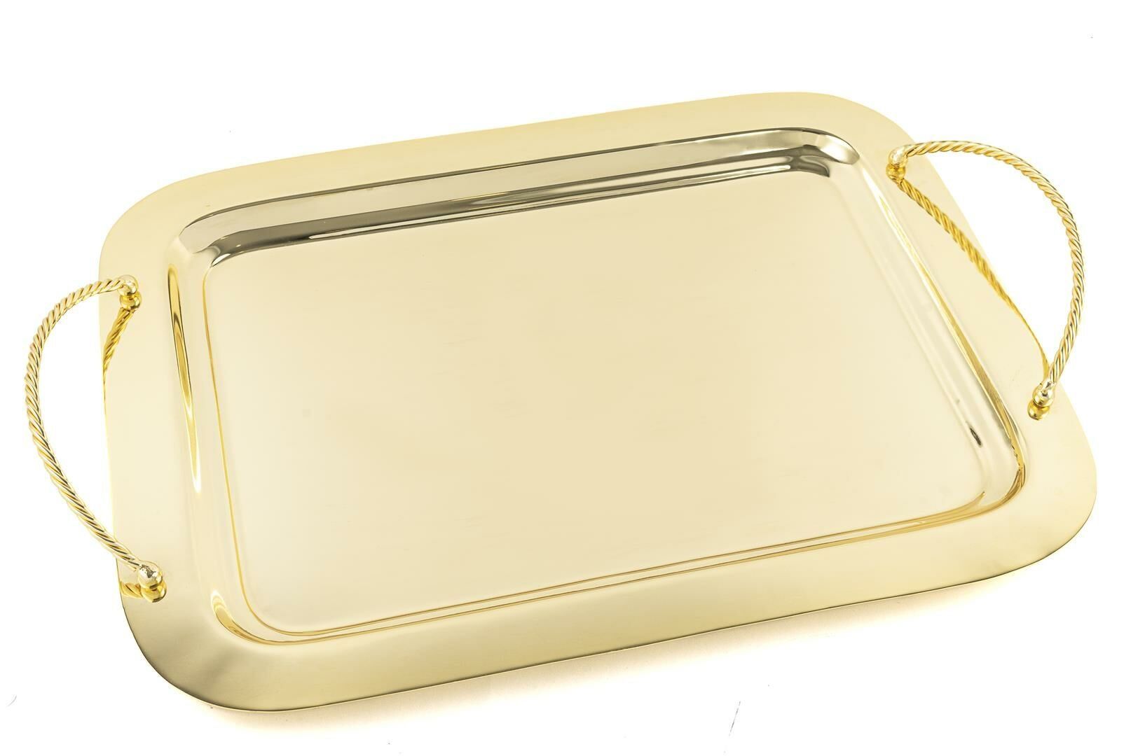 Gold Metal Tepsi 50x35x3cm