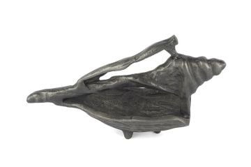 Gri Deniz Kabuğu Obje 23x7x11cm