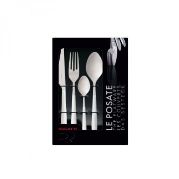 BUGATTİ Ares Mat Beyaz 24 Parça Çatal Kaşık Bıçak Seti