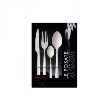 BUGATTİ Ares Mat Beyaz 24 Parça Çatal Kaşık Bıçak Seti