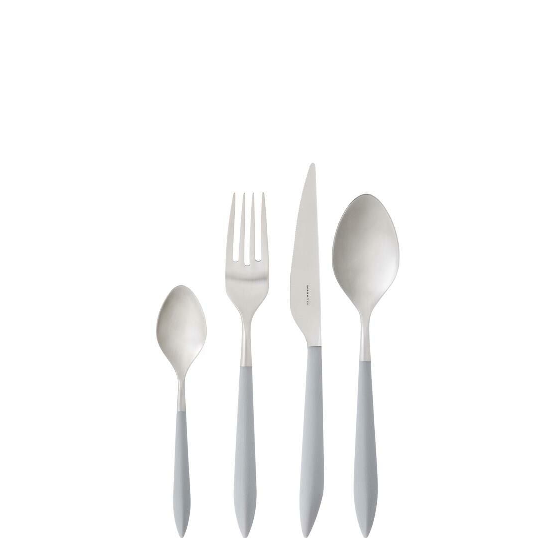 BUGATTİ Ares Mat Gri 24 Parça Çatal Kaşık Bıçak Seti