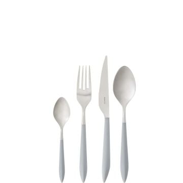 BUGATTİ Ares Mat Gri 24 Parça Çatal Kaşık Bıçak Seti