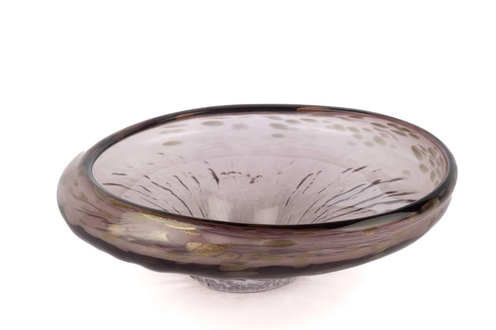 Pembe Simli Cam Dek Tabak 33x113cm