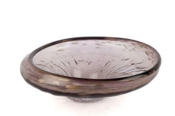 Pembe Simli Cam Dek Tabak 33x113cm