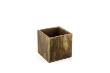 Kahverengi Şeffaf Kapak Dek Kutu 11x12cm