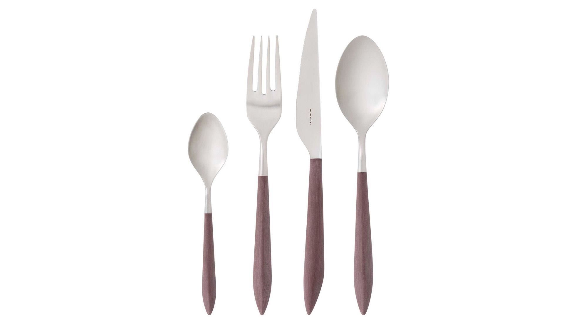 BUGATTİ Ares Mat Kahve 24 Parça Çatal Kaşık Bıçak Seti