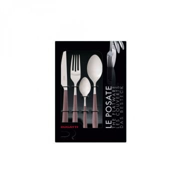 BUGATTİ Ares Mat Kahve 24 Parça Çatal Kaşık Bıçak Seti