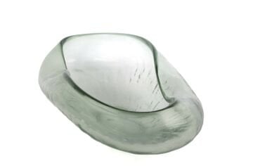 Yeşil Cam Dekor Tabak 40x23x13cm