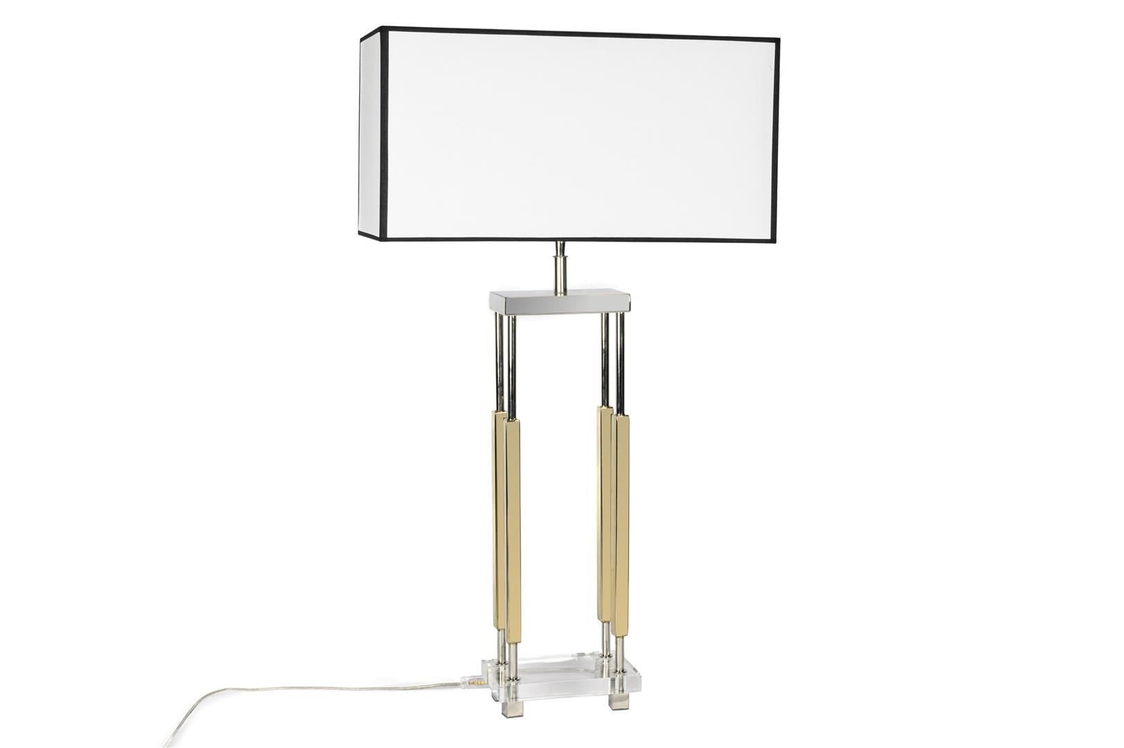 Shiny Gold Gümüş Metal Abajur 20x13x71 cm