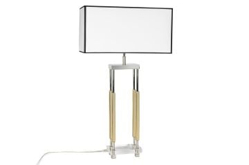 Shiny Gold Gümüş Metal Abajur 20x13x71 cm