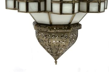 Pearly Pirinç Beyaz Avize 34x80cm