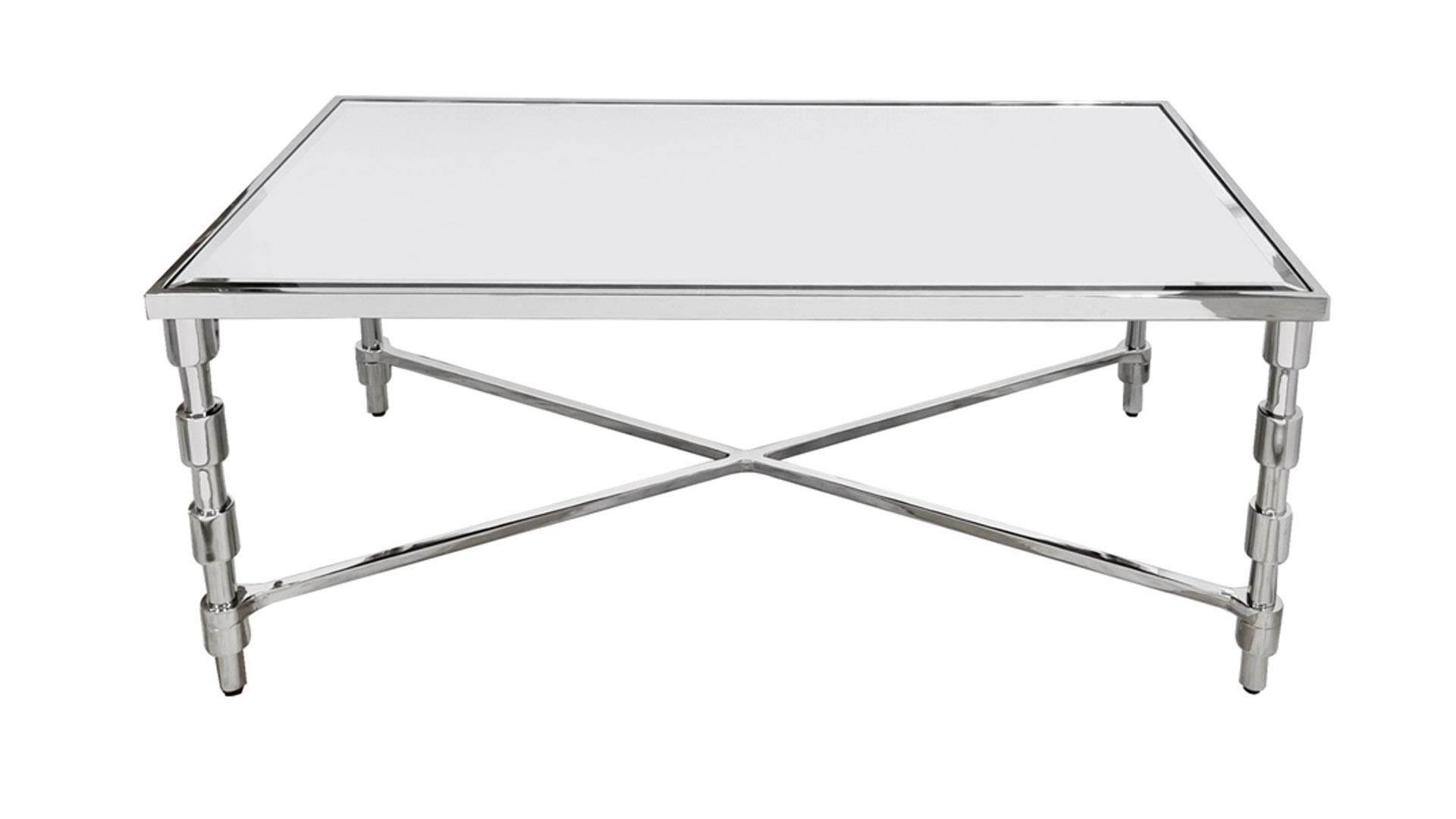 Aynalı Metal Ayaklı Sehpa 111x60x47cm